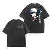 Japan Anime Jujutsu Kaisen Gojo Satoru Graphic T-shirt Men Vintage Washed Tshirts Casual Cotton T Shirt Harajuku  Manga Tops