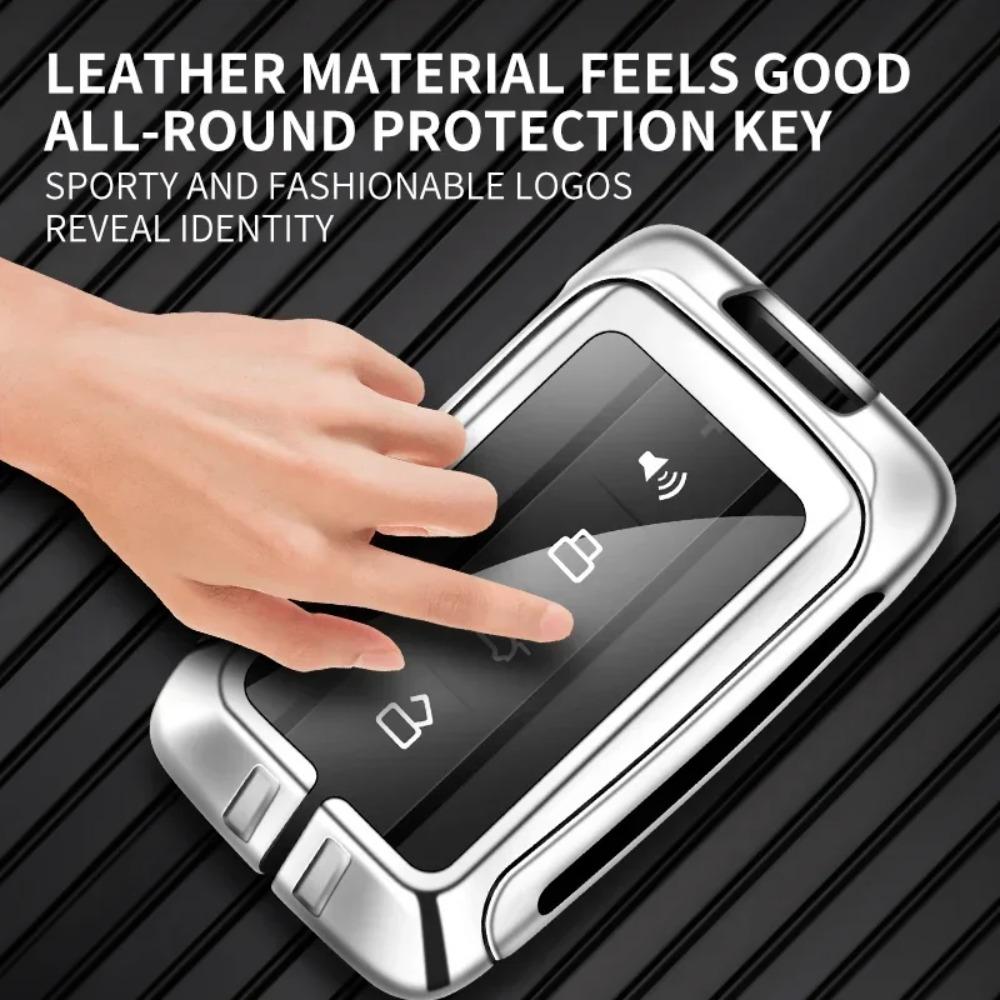 Zinc Alloy Leather Car Remote Control Key Bag Shell Suitable for Tank 300 500 Car Key Chain Bag Interior Accessories