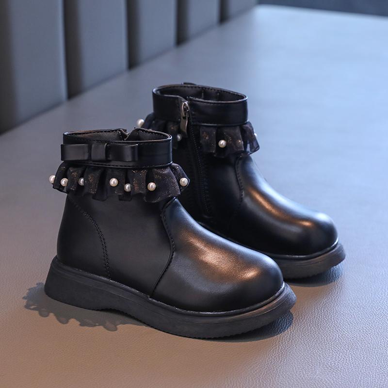 Spring Autumn Kids Shoes Boots for Girl Lolita Style Princess Ankle Boots Fashion Versatile Children Causal Leather Boots New