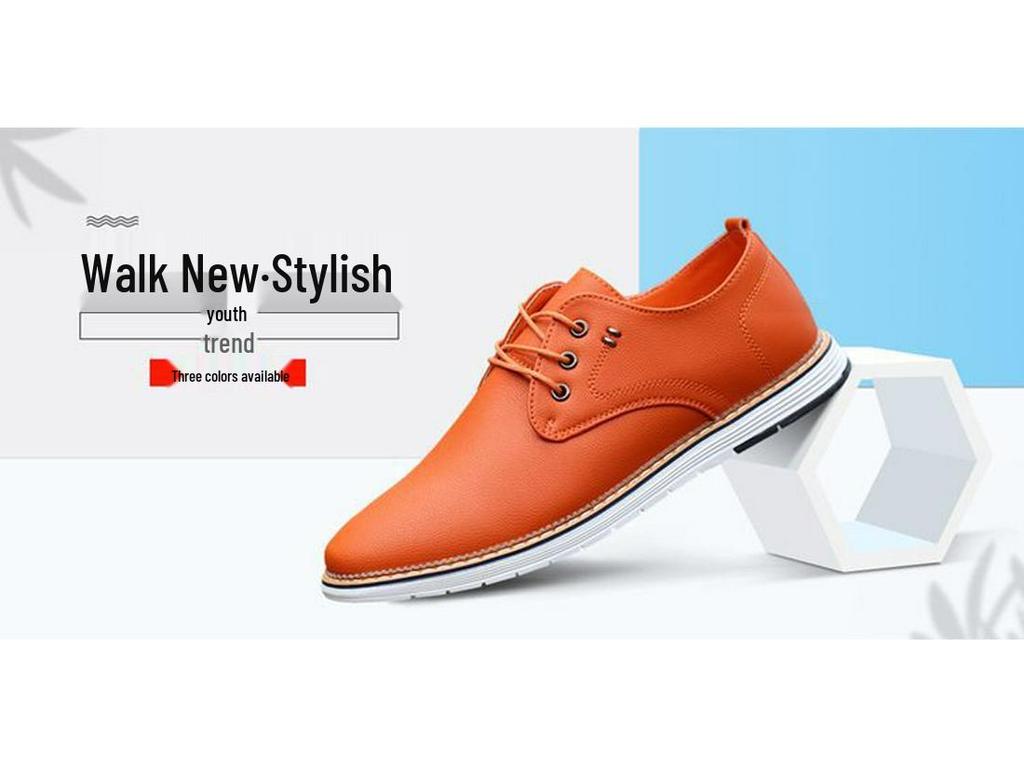 Men's Summer Soft Leather Korean Style Casual Breathable Flats