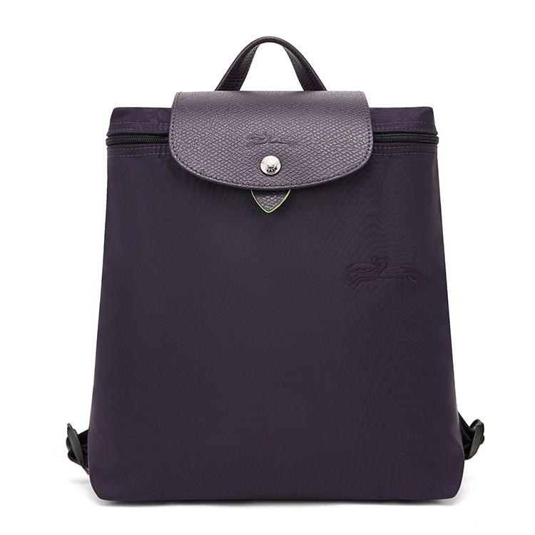 

Longchamp Le Pliage Green Logo Snap Zipper Adjustable Shoulder Strap Recycled Polyamide Canvas Backpack Women Backpack Purple 1699919645 Basic Set (Bag)