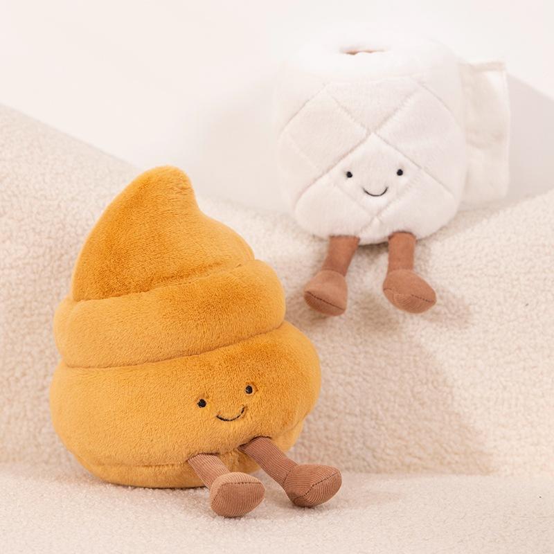 New Toilet Trick Doll Funny Plush Toy Doll Toilet Toilet Paper Ornaments