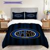 Biancheria da letto con sfondo stemma Inter Milan (1 * copripiumino + 2 * federa, senza nucleo) Set biancheria da letto Copripiumino e federa Regalo di Natale compleanno