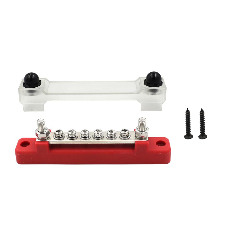 Universal Power Distribution Terminal Block with Transparent Cover Junction Row for Automotive Car Marine Boat Power System