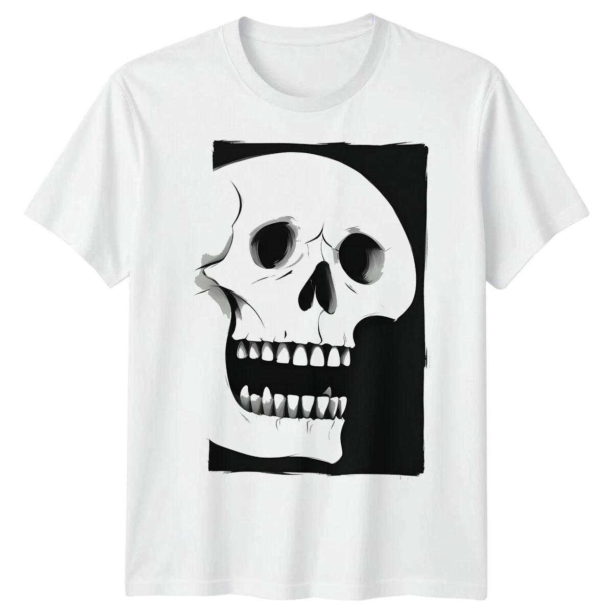 Skull Horror Graphic Halloween Scary Occasions Unisex T-shirt S