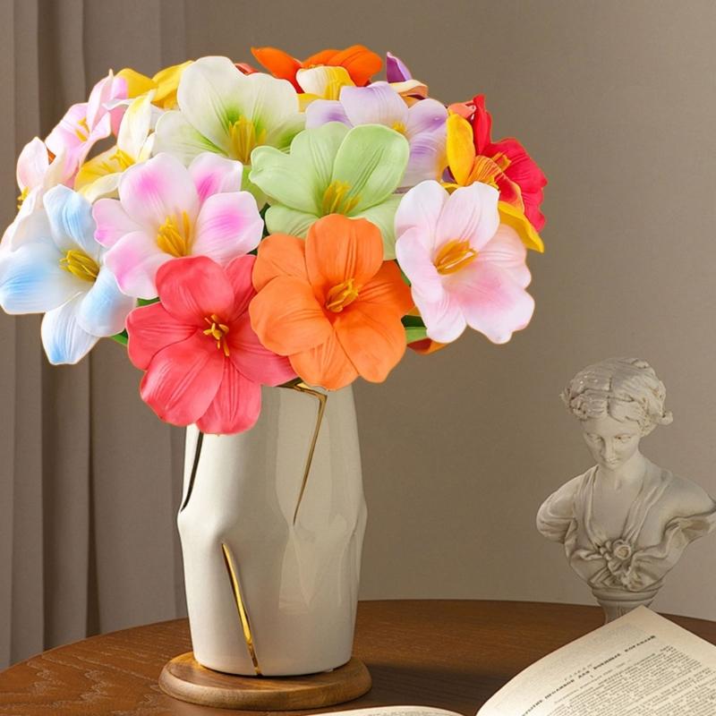 10Pcs Artificial Flower Bouquets Simulation Flowers Bouquets Arrangement for Wedding Party Home Garden Decoration