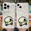 Phone Case: 2D Flat Suitable for iPhone 18 17 16 15 14 13 Pro, Transparent Four Corner Protective Case, Cartoon Skull, Christmas and Halloween Gifts
