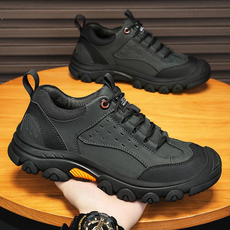 

Независимая станция популярная кожаная уличная рабочая обувь мужская сумка голова нескользящие низкие альпинистские ботинки повседневная обувь 46