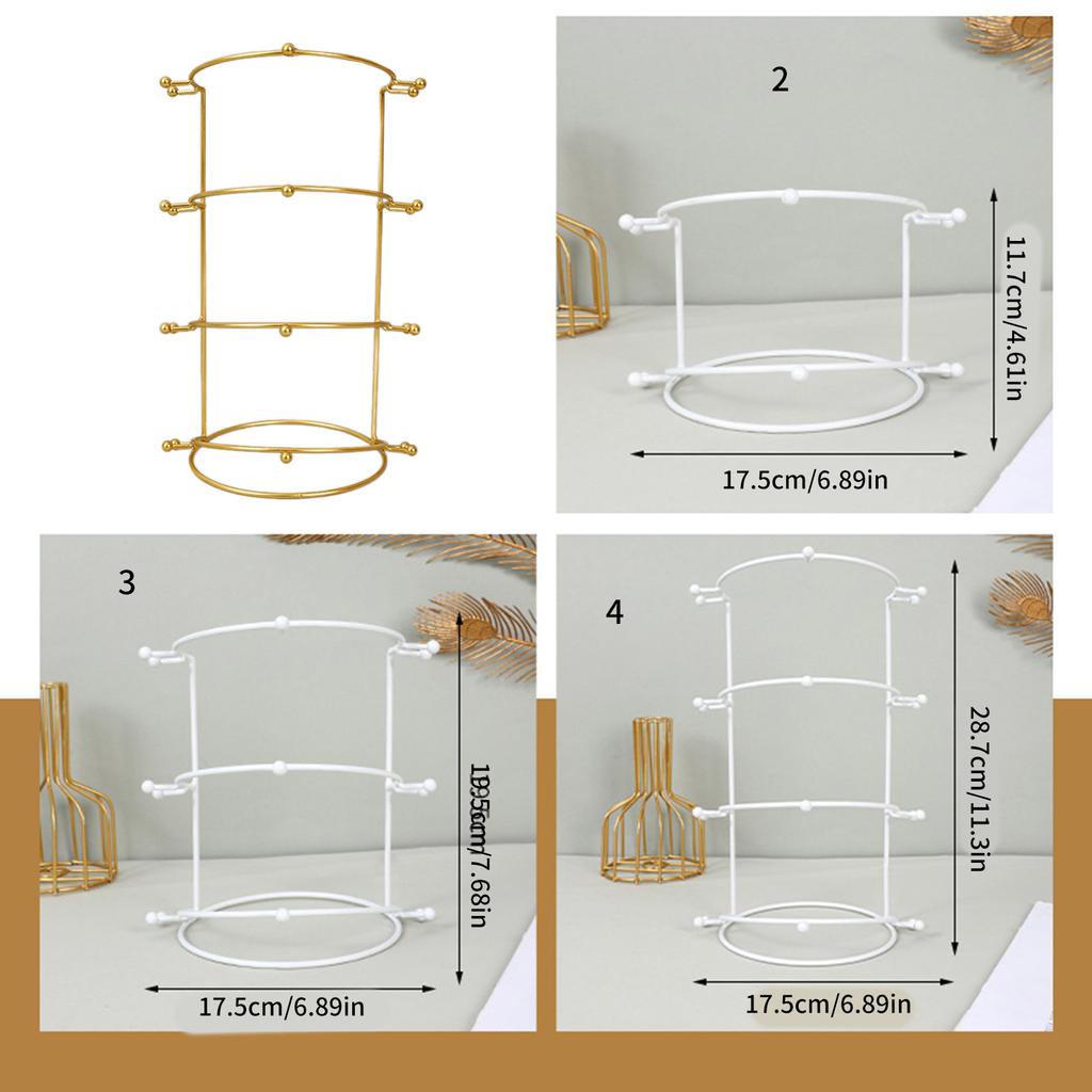 Bride Headbands Display Stand Jewelry Organizer Rack Princess Crown Headdress Holder High Capacity for Bride Hair Charm