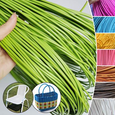 30 farieb 500 g okrúhly PE ratan 2,5/3 mm plastový syntetický ratanový pletací surový materiál oprava nábytku úložný košík na stoličku DIY