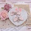 Original Rhinestone Love Pendant Lace Hairpin Small Hair Clips Handmade Japanese Sweet Hair Clips