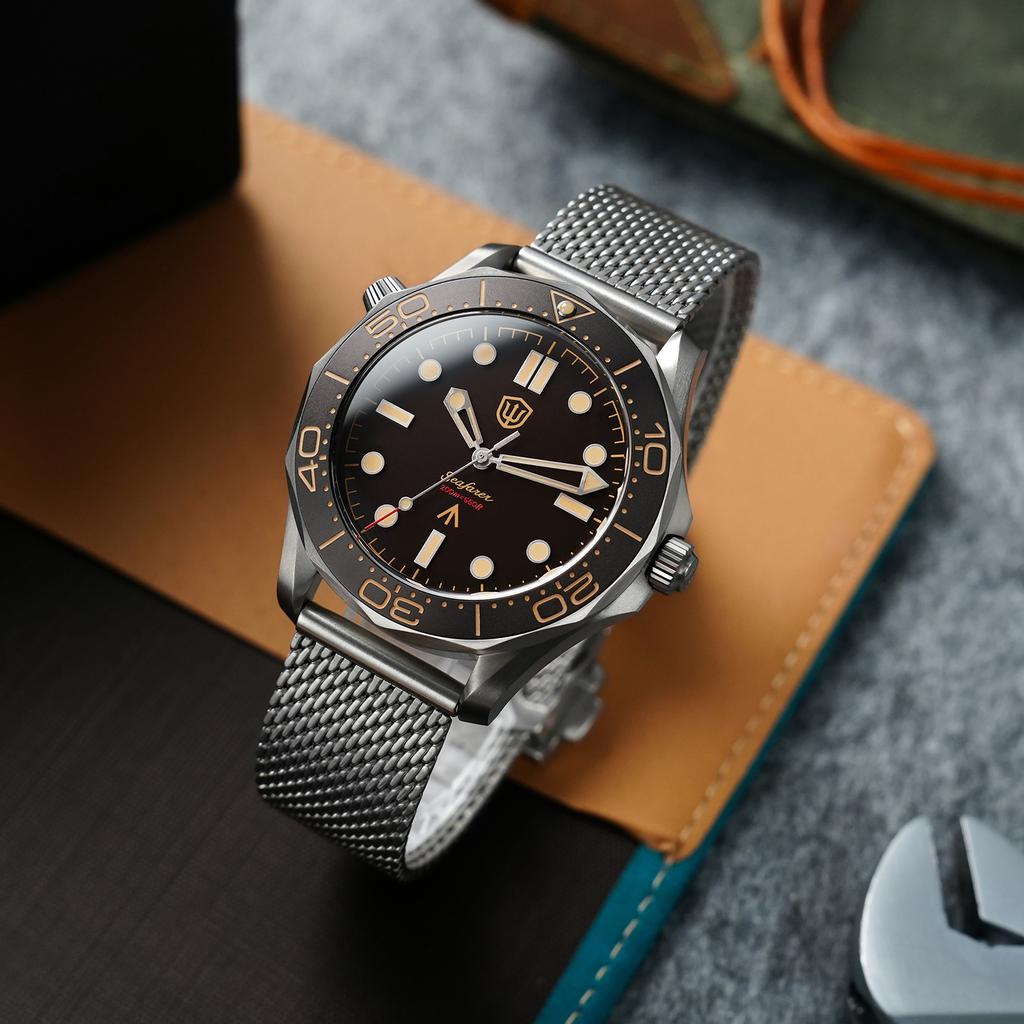 Watchdives WD007Q V2 Luxury Titanium Watch 007 NTTD VH31 Sweep Quartz Sapphire AR Luminous 200M Waterproof 42Mm Vintage Watch