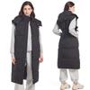 Winter Down Cotton Vest Vest Over Vest Knee Long Cotton Vest Women's Hooded Jacket