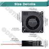 Gdstime 120MM Fan 24V DC Brushless Centrifugal Turbo Blower 120MM*32MM Dual Ball Cooler for BBQ Grill,Industrial Cooling