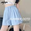 MJ STYLE Women's High-Waist Cooling Wide-Leg Shorts