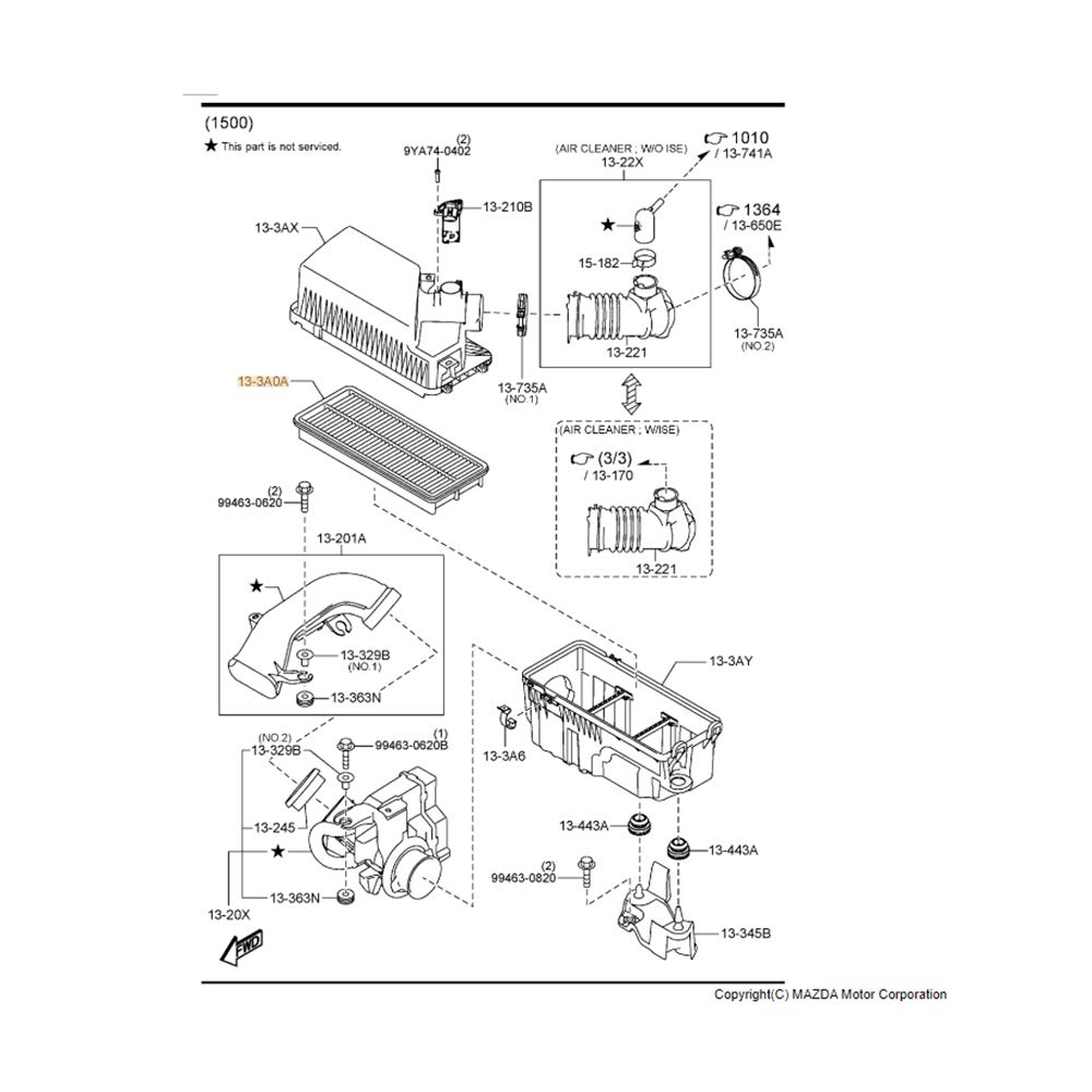 MAZDA Roadster (ND) Air Element Air Filter PEES