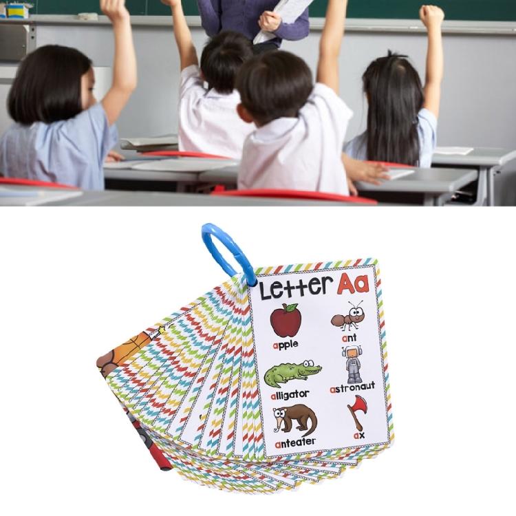 26 Buchstaben-Laut-Phonics-Karteikarten Set 156 Stück Frühes Lernen Wortkarte Phonics Lehrmittel für Kleinkind Vorschulkinder