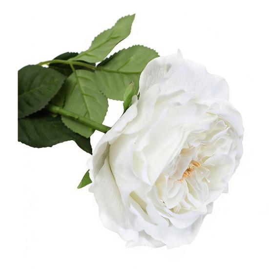 Real Touch Artificial Rose Flower 24.8" Long Stem Fake Rose Flower Realistic Big Bloom Rose Bouquet for Wedding Party Floral Arrangement Vase Decor