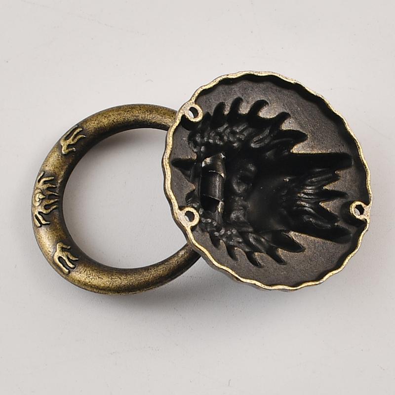 Antique Lion Head Handle Zinc Alloy Small Size Chinese Style Drawer Pull Handle