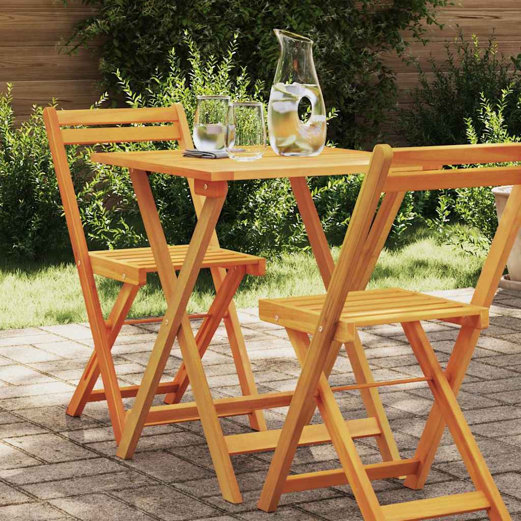 Gartentisch Natur 60 x 60 x 72 cm Massives Akazienholz