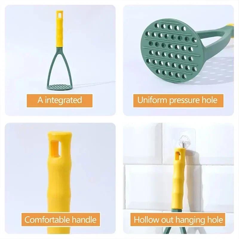 Pressed Potato Masher Ricer Puree Juice Maker Plastic Potato Tomato Pusher Smooth Mashed Potatoes Crusher Fruit Kitchen Tools