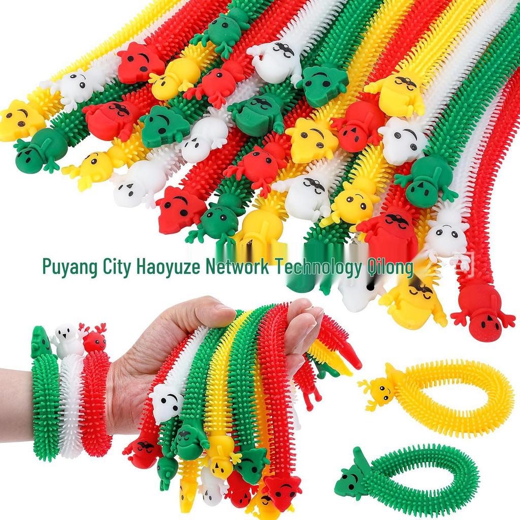 Tentacle Caterpillar Bracelet: TPR Soft Rubber Stress Relief Toy