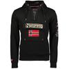 Herren-Sportpullover Geographical Norway GYMCLASS BLACK DB MEN 100 mit Kapuze schwarz (WU4185H-GN-BLACK)