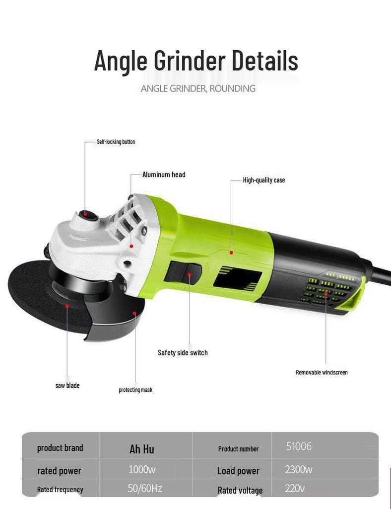 Adjustable Speed High-Power Electric Grinder and Polisher