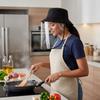 Full-Face Kitchen Oil Splatter Proof Mask Detachable Transparent Cooking Protection Mask Hat Waterproof Anti-Fog