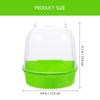Bird Bath Covered for Small Birds Parrots Canary Cage Bathtub Plastic Semi Transparent Bath Shower Bowls Covered for Birds