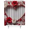 3D Floral Heart Shower Curtain | Romantic And Elegant Bathroom Decor