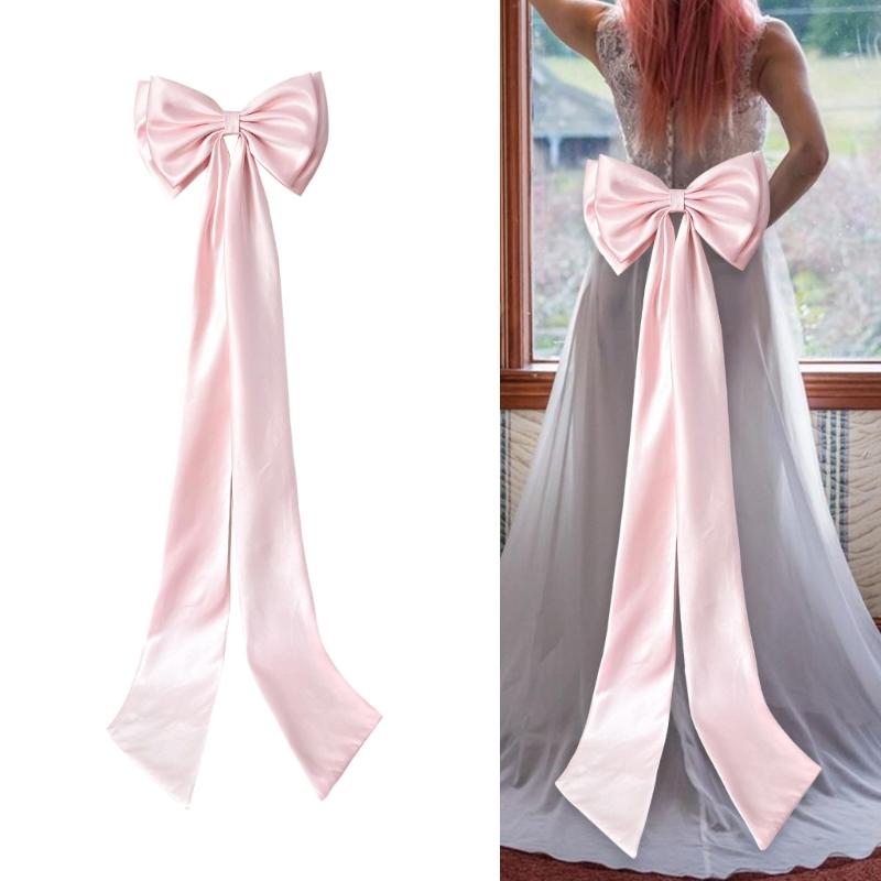 Große Schleifen Gürtel Satin Seidenband Hochzeitskleid Dekoration Taillenband Motto Party Zubehör