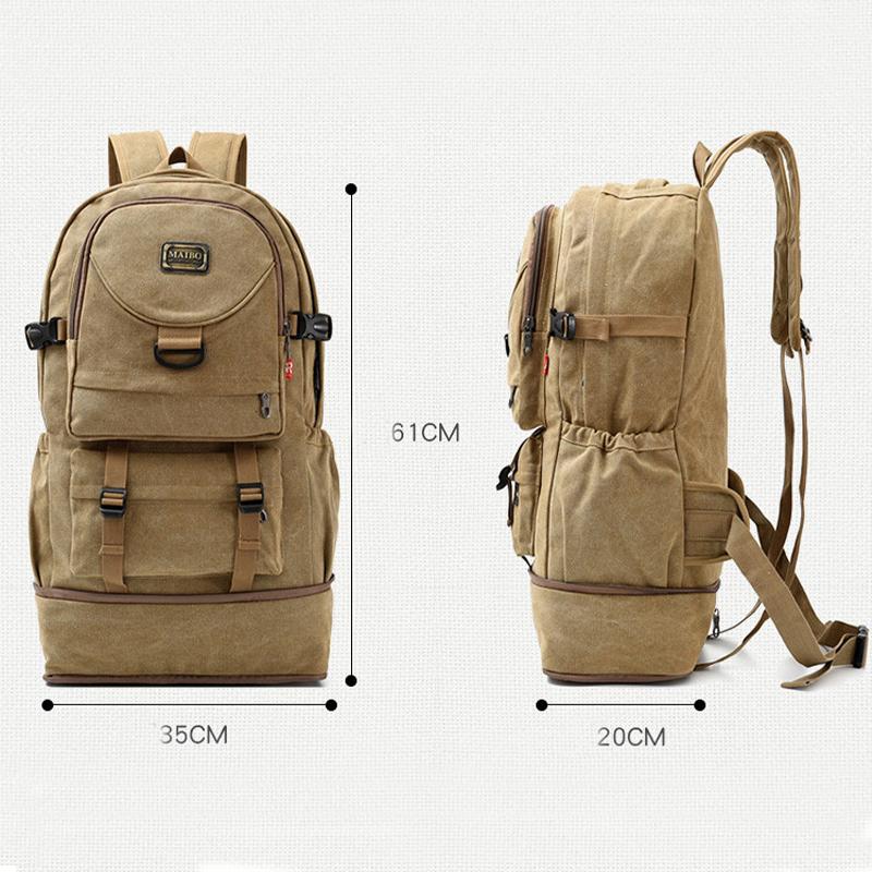 canvas mountaineering backpack