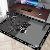 Gaming Room Rug Chair Mat Floor Protection Non-Slip Geometric Crystal Velvet Carpet Living Bedroom Study