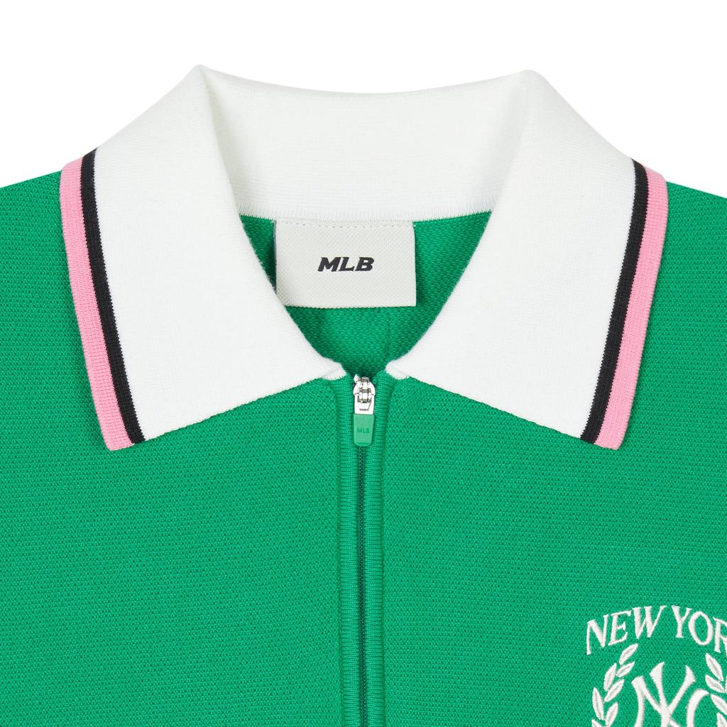 New MLB College Style Series Polo Shirts Women's Green 3FKPV0543-50GNN