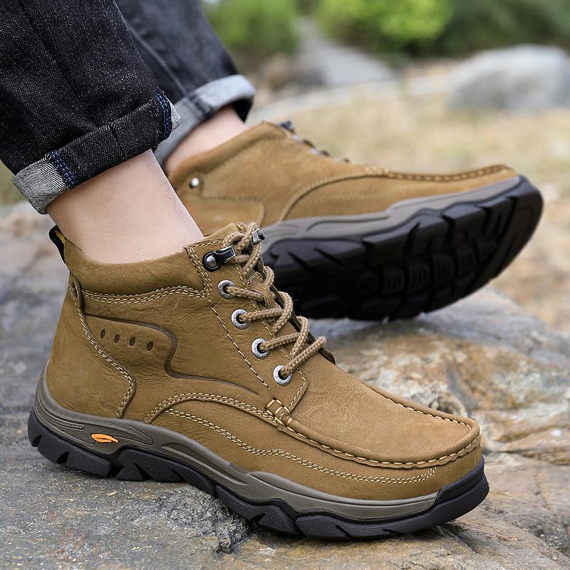 Fashion Hot Selling Men's Oxford Shoes Europe America High-quality Soles Men's Leather Casual Shoes Winter Mountaineering Boots