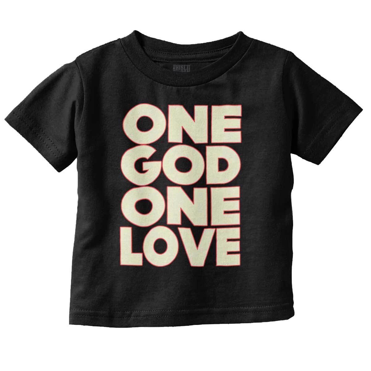 Christian Faith Religious One God One Love Toddler Boy Girl Youth T Shirt Tee XL