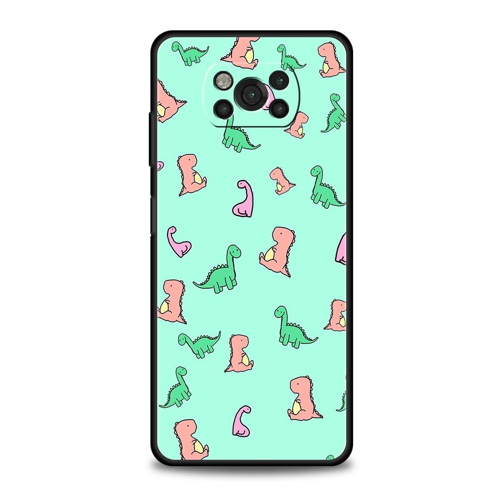 Cute Dinosaur Bear Couple For Xiaomi Poco X5 Pro Phone Case For Poco X4 X3 NFC F5 Pro F4 F3 GT M5 M4 Pro 5G M3 C51 C50 C55 Cover