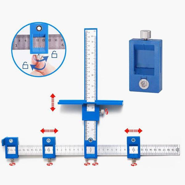 Poanson Locator Burghiu Ghid Manșon Dulap Sertar Dibluri Instrument de instalare pentru prelucrarea lemnului