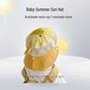 Children's Breathable Quick-Dry Summer Bucket Hat with Detachable Shawl