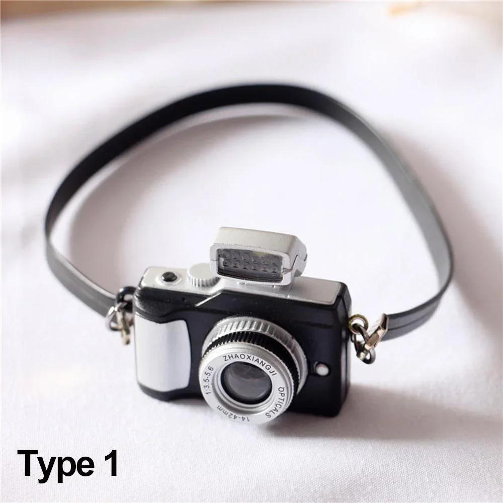 

1Pc 1/6 1/8 1/12 Dollhouse Miniature Digital SLR Camera for labubu for upset duck Dolls House Decoration Accessory no doll