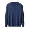 480g Men's Thickened Wool Sweater - New Winter Style, 100% Pure Wool, Solid Color Knitted Design