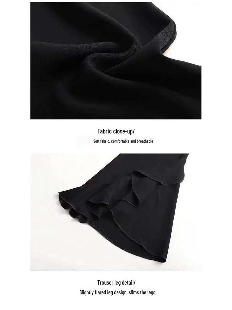Sommer 2023 Damen High-Waist Chiffon Schlaghose – Schlankmachend, Stilvoll, Vielseitig, Weiter Beinschnitt