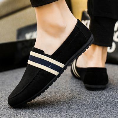 Men'S Doudou Shoes Low-Top Casual Loafers One Pedal Lazy Tide Shoes Breathable Versatile Foot Cloth Shoes