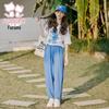 Fulomi Girls' Summer Short Sleeve & Pants Set