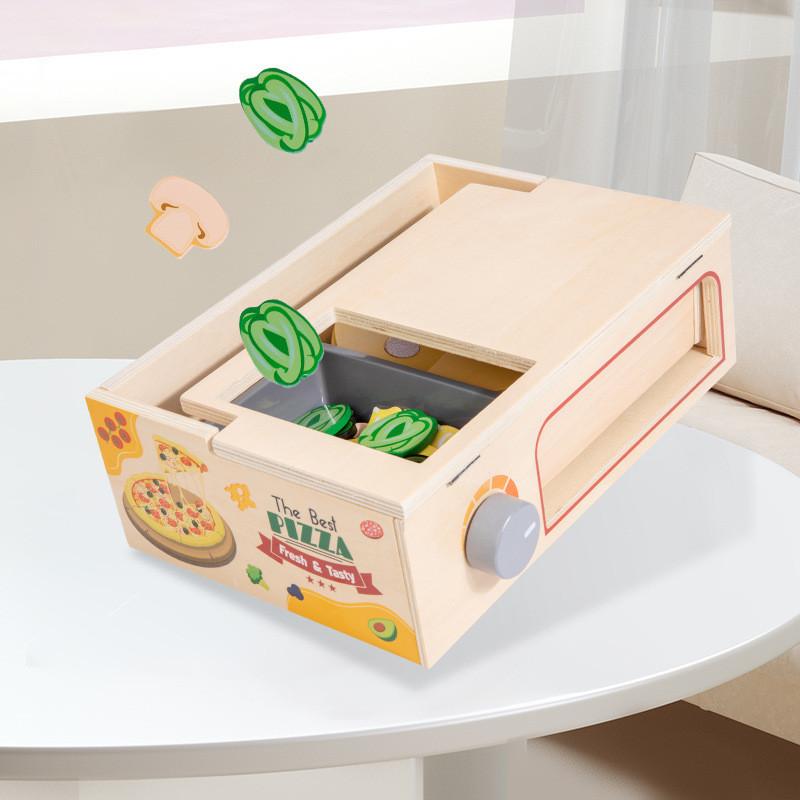 Imaginative Play Wooden Pizza Oven Toy For Kids Early Development And Fun Family