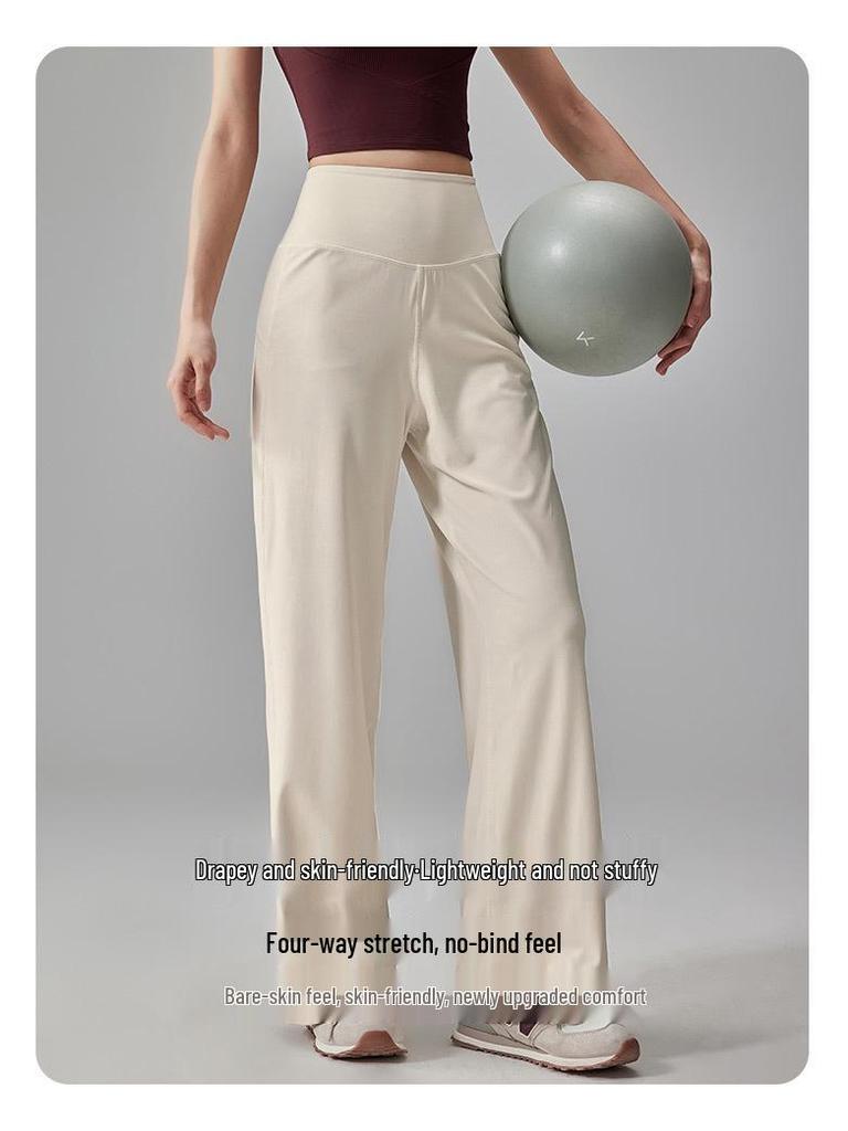 Women's Autumn Slimming Straight-Leg Yoga Pants: Casual, Loose, Plus Size Fitness and Running Trousers