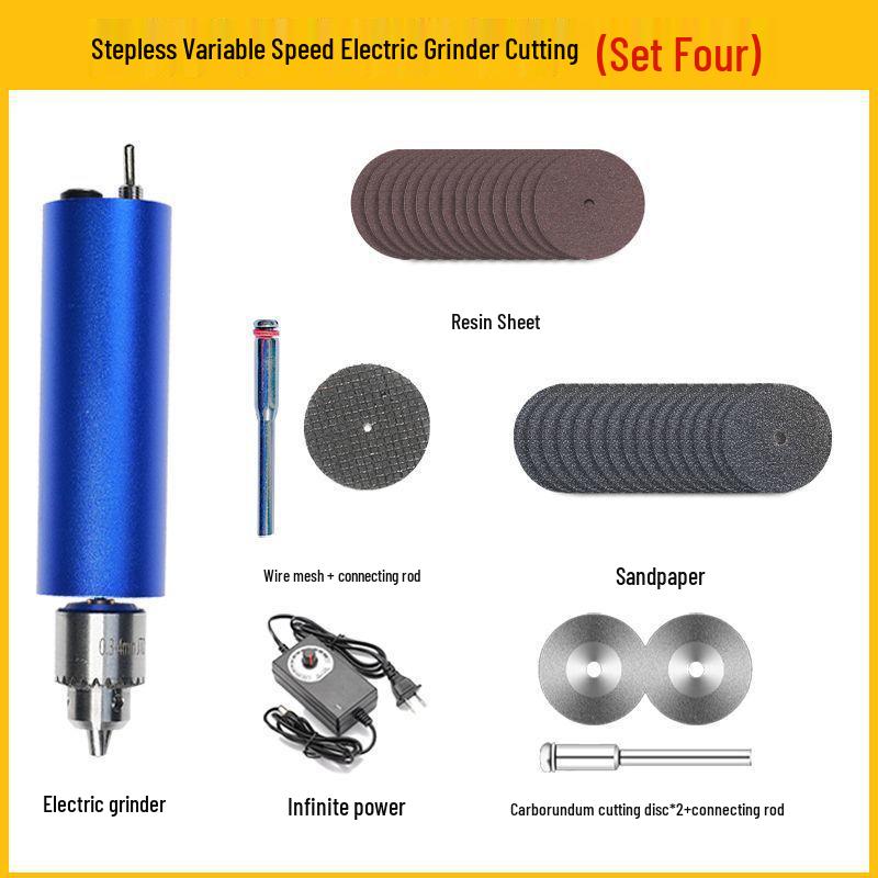 Compact Electric Handheld Grinder: Portable Plug-in Tool for Cutting, Wood Carving, Polishing, and Drilling.