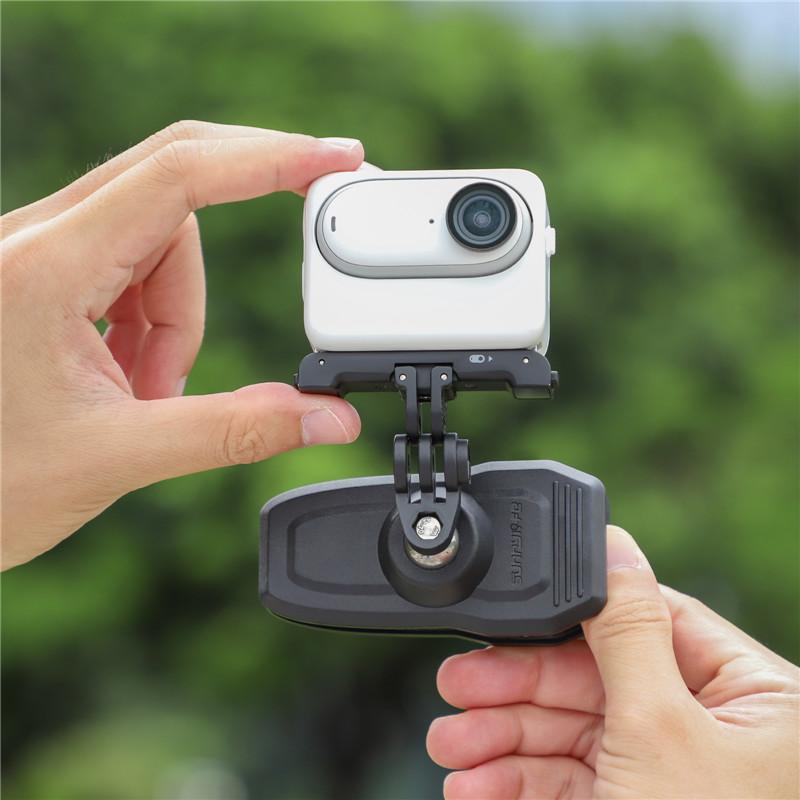 Para Insta360 GO 3 3S DJI Action 5 4 Clipe de Mochila Magnético Rotativo Suporte de Grampo para Câmeras GoPro Hero 13 12 11 10 9 Acessórios