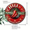 Metal Tin Sign Hot Sauce Decor Wall Art Plaque Pre Drilled Easy Hanging Durable Kitchen Wall Decor Home Bar Halloween Display Gift
